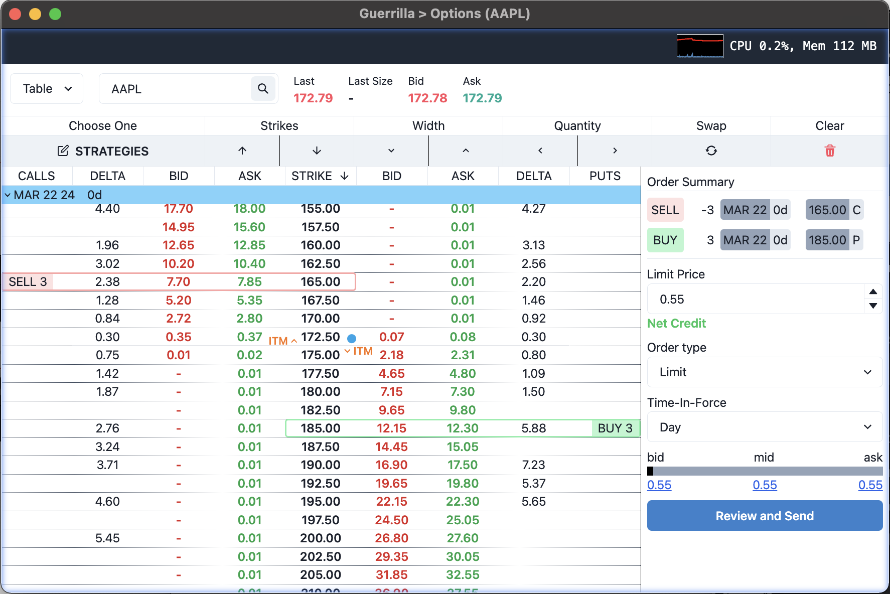 Time and Sales Window